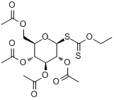 beta-D-四乙酰葡萄糖乙基黄原酸酯分子式结构图