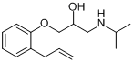 阿普洛尔;1-(异丙基氨基)-3-(2-烯丙基苯氧基)-2-丙醇分子式结构图