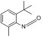 2-叔-丁基-6-甲基苯基异氰酸酯分子式结构图