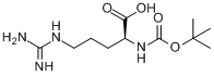 N-Boc-L-精氨酸;N-叔丁氧羰基-L-精氨酸分子式结构图