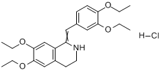 盐酸屈他维林;6,7,3',4'-四乙氧基-1-苯亚甲基-1,2,3,4-四氢异喹啉盐酸盐分子式结构图