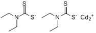 二乙基二硫代氨基甲酸镉;橡胶促进剂CED分子式结构图