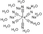 黄血盐钠;亚铁氰化钠十水化物分子式结构图