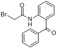 N-(2-苯甲酰苯基)-2-溴乙酰胺;2-[(2-溴乙酰基)氨基]二苯甲酮分子式结构图