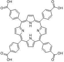 中-四(4-羧基苯基)卟吩;中-四苯基卟吩-4,4',4'',4'''-四甲酸分子式结构图