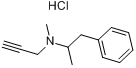 盐酸司来吉兰;盐酸丙炔苯并胺;(R)-N,alpha-二甲基-N-(2-丙炔基)苯乙胺盐酸盐分子式结构图