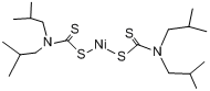 二异丁基二硫代氨基甲酸镍分子式结构图