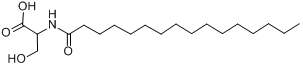 N-十六碳酰-L-丝氨酸;1-棕榈酰-L-丝氨酸分子式结构图