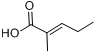反式-2-甲基-2-戊烯酸;草莓酸分子式结构图