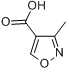 3-甲基异恶唑-4-羧酸;3-甲基-4-异恶唑甲酸分子式结构图