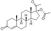 17-羟基孕甾-4-烯-3,20-二酮-17-醋酸酯分子式结构图