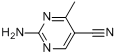 2-氨基-4-甲基-5-氰基嘧啶分子式结构图