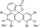 酸性红87;曙红微黄;四溴荧光素二钠;2',4',5',7'-四溴-3',6'-二羟基螺[异苯丙呋喃-1(3H),9'(9H)-占吨]-3-酮?分子式结构图