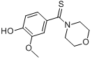 香草吗啉;吗啉苯酚硫酮;4-(4-羟基-3-甲氧基苯基硫代甲酰)吗啉分子式结构图