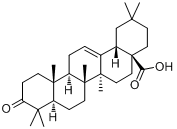 3-氧代-12-烯-28-齐墩果酸分子式结构图