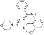 福米诺苯;胺酰苯吗琳;N-[3-氯-2-[[甲基-(2-吗啉-4-基-2-氧代乙基)氨基]甲基]苯基]苯甲酰胺分子式结构图