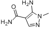 5-氨基-1-甲基吡唑-4-甲酰胺分子式结构图