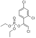 毒虫畏;(Z)-2-氯-1-(2,4-二氯苯基)乙烯基二乙基磷酸酯分子式结构图