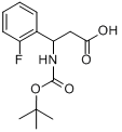 3-(Boc-氨基)-3-(2-氟苯基)丙酸分子式结构图