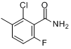 2-氯-6-氟-3-甲基苯甲酰胺分子式结构图