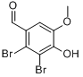 2,3-二溴-4-羟基-5-甲氧基苯甲醛分子式结构图