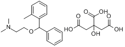 枸櫞酸奧芬那君;柠檬酸邻甲苯海拉明;beta-二甲基氨基乙基-2-甲基二苯甲醚柠檬酸盐分子式结构图