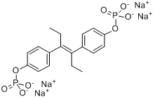 磷雌酚四钠盐;(E)-4,4'-(1,2-二乙基-1,2-乙烯基)二苯酚双磷酸四钠盐分子式结构图