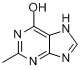 2-甲基-7H-嘌呤-6-醇分子式结构图