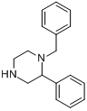 N-1-苄基-2-苯基哌嗪分子式结构图