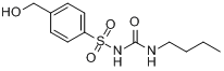 4-羟基甲苯磺丁脲;N-(丁基氨基甲酰)-4-羟甲基苯磺酰胺分子式结构图