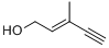 (E)-3-甲基戊-2-烯-4-炔-1-醇分子式结构图