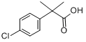 2-(4-氯苯基)-2-甲基丙酸分子式结构图