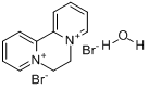 敌草快;1,1'-乙撑-2,2'-联吡啶二溴盐(一水物)分子式结构图