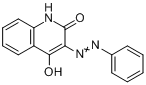 溶剂黄18;4-羟基-3-(苯基偶氮)-2(1H)-喹啉酮分子式结构图