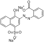 媒介紫2;2-[(1-羟基-4-磺酸-2-萘)偶氮]苯甲酸二钠盐分子式结构图