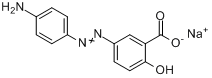 媒介黄12;5-[(4-氨基苯基)偶氮]水杨酸钠分子式结构图