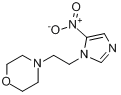 尼莫拉唑;4-[2-(5-硝基咪唑-1-基)乙基]吗啉分子式结构图