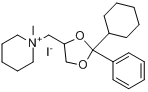 奥沙碘铵;1-(2-环己基-2-苯基-1,3-二氧戊环-4-基-甲基)-1-甲基哌啶碘化物分子式结构图