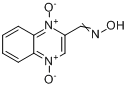 2-喹喔啉甲醛肟-1,4-二氧化物分子式结构图