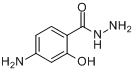 4-氨基水杨酰肼;4-氨基-2-羟基苯甲酰肼分子式结构图