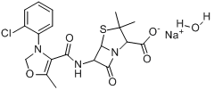 苯唑青霉素钠;苯唑西林钠;(2S,5R,6R)-3,3-二甲基-6-(5-甲基-3-苯基-4-噁唑基甲酰氨基)-7-氧代-4-硫杂-1-氮?分子式结构图