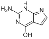 2-氨基-4-羟基吡咯并[2,3-d]嘧啶分子式结构图