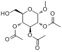 甲基-2,3,4-三乙酰氧基-alpha-D-吡喃葡萄糖苷分子式结构图