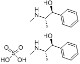 伪麻黄碱硫酸盐分子式结构图