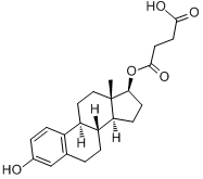 beta-雌二醇17-半琥珀酸酯;雌甾-1,3,5(10)-三烯-3,17b-二醇17-半琥珀酸酯分子式结构图