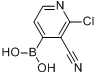 2-氯-3-氰基吡啶-4-硼酸分子式结构图