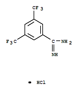 3,5-二(三氟甲基)苯甲胺盐酸盐分子式结构图