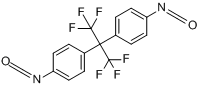 2,2-二(4-异氰酸苯)六氟丙烷分子式结构图