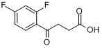 4-(2',4'-二氟苯基)-4-氧代丁酸分子式结构图