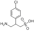 β-(氨基甲基)-4 氯代苯乙烷磺酸分子式结构图